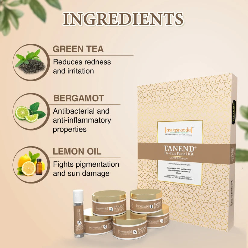 Aryanveda Tanend De-Tan Facial Kit-260gm