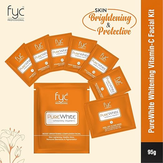 FYC Pure White Vitamin C Facial Kit 5 Step 95g X5 facial kits (675g)