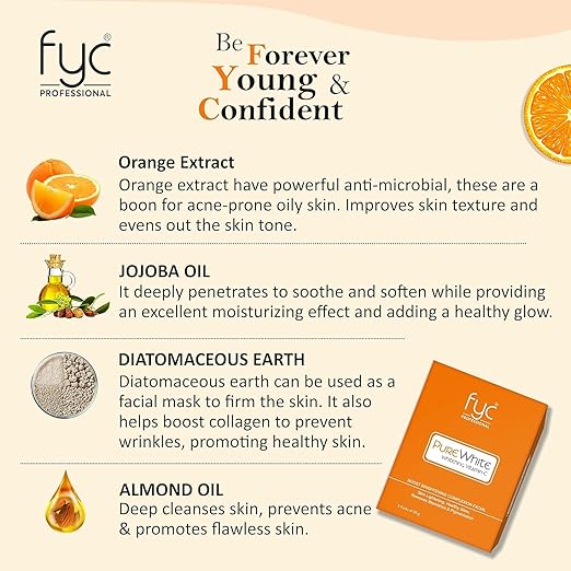 FYC Pure White Vitamin C Facial Kit 5 Step 95g X5 facial kits (675g)