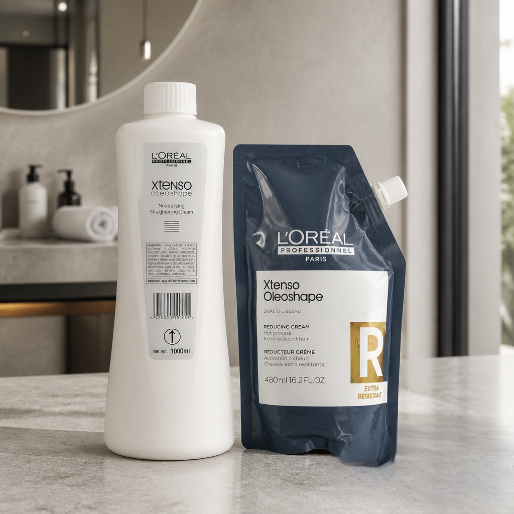 L'Oreal Paris X-Tenso Oleoshape Smoothing 480ml and Neutralizing Straightening Hair Cream 1000ml