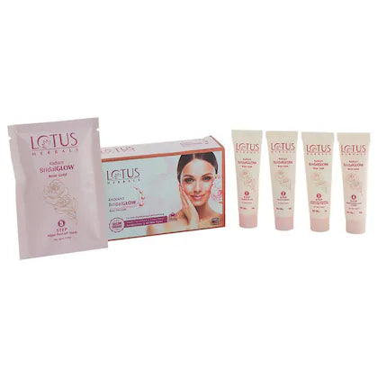 Lotus Herbal Radiant Bridal Glow Facial Kit 4 in 1 Facial Pack