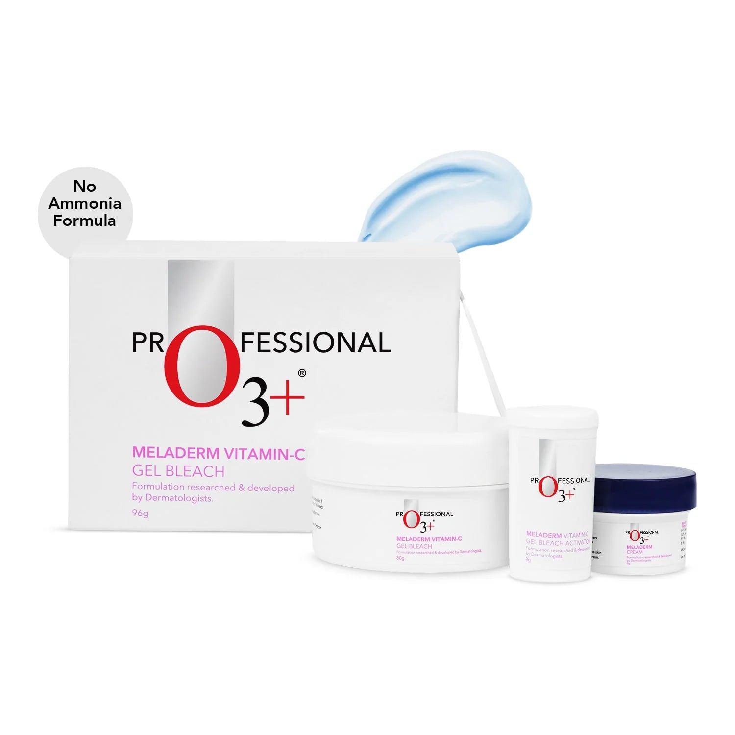 O3+ Meladerm Vitamin C Gel Bleach for Lightening Skin & Hair