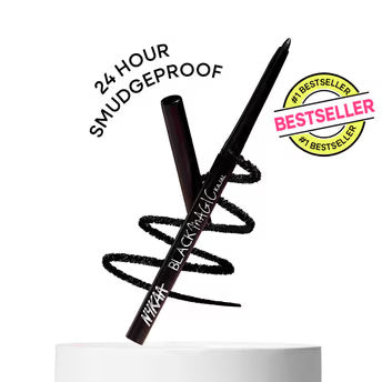 Nykaa Black Magic Smudgeproof Kajal Eyeliner Pencil Lasts Upto 24 Hours - Black