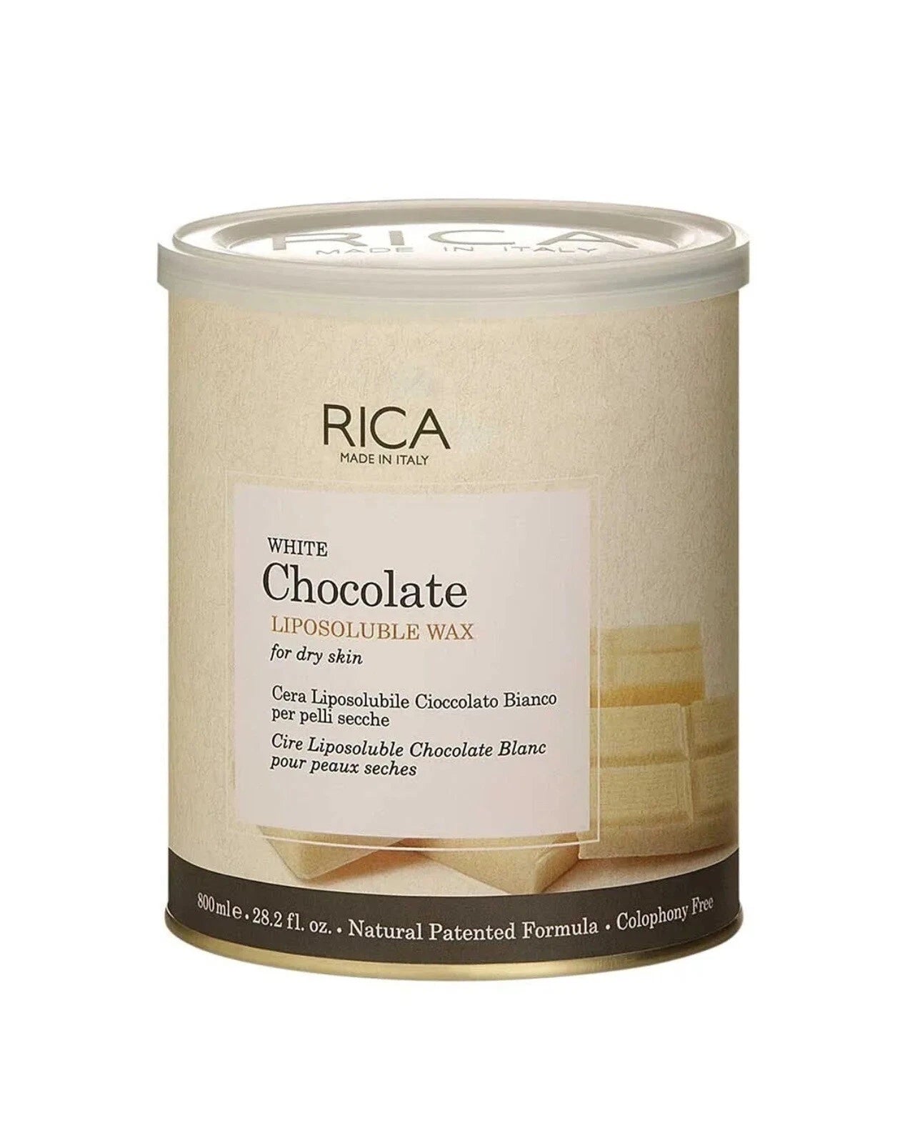 Rica White Chocolate Liposoluble Wax 800ml For Dry Skin